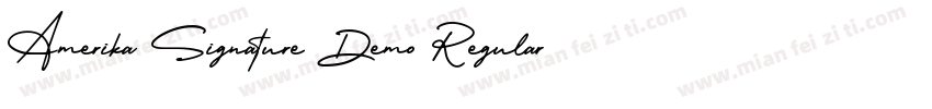 Amerika Signature Demo Regular字体转换